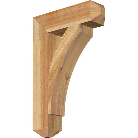 Thorton Craftsman Rough Sawn Bracket, Western Red Cedar, 4"W x 16"D x 24"H